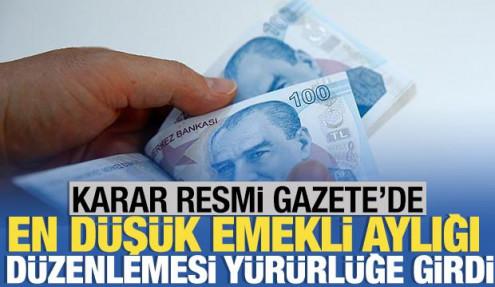 Resmi Gazete'de yayımlandı: En d&uuml;ş&uuml;k emekli aylığı 23 bin 552 lira oldu