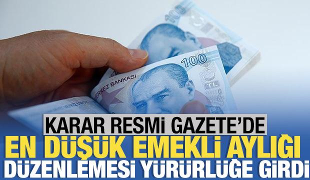 Resmi Gazete'de yayımlandı: En d&uuml;ş&uuml;k emekli aylığı 23 bin 552 lira oldu