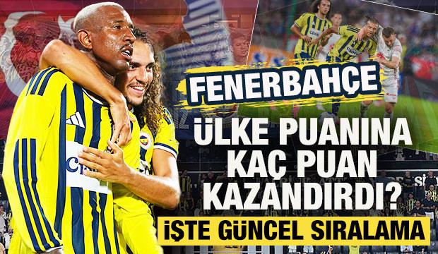 Şampiyonlar Ligi'nde turlayan F.Bah&ccedil;e'den &uuml;lke puanına kritik katkı! İşte g&uuml;ncel sıralama