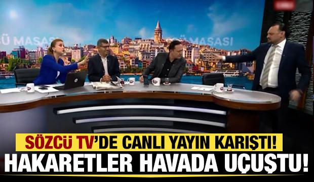 S&ouml;zc&uuml; TV&rsquo;de canlı yayında ortalık karıştı, hakaretler havada u&ccedil;uştu...