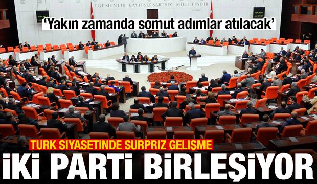 T&uuml;rk siyasetinde s&uuml;rpriz gelişme: İki partiden birleşme kararı
