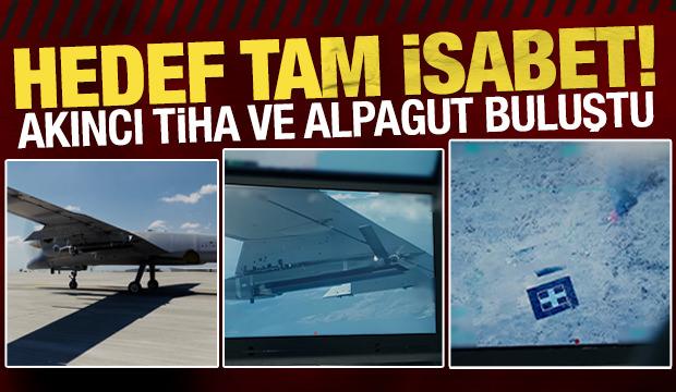 Akıncı TİHA ve Alpagut buluştu: Akıllı m&uuml;himmat hedefi otonom vurdu