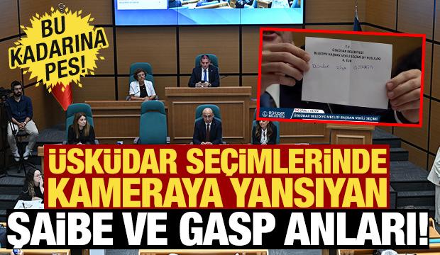 Bu kadarına pes: &Uuml;sk&uuml;dar se&ccedil;imlerinde kameraya yansıyan şaibe ve gasp anları