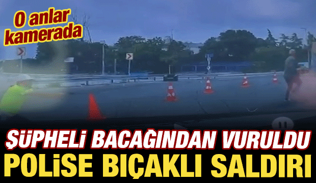 Fatih'te trafik polisine bı&ccedil;aklı saldırı: Ş&uuml;pheli bacağından vuruldu! O anlar kamerada