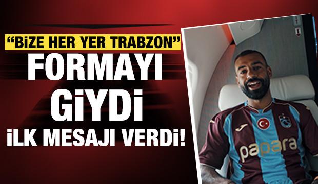 D&uuml;nyaca &uuml;nl&uuml; golc&uuml; Salah Trabzonspor formasıyla poz verdi