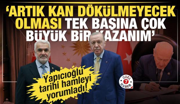 H&Uuml;DA PAR Genel Başkanı: Artık kan d&ouml;k&uuml;lmeyecek olması tek başına &ccedil;ok b&uuml;y&uuml;k bir kazanımdır