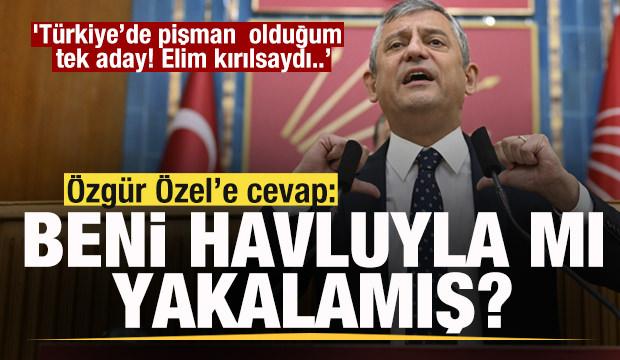 &Ouml;zg&uuml;r &Ouml;zel: 'Pişman olduğum tek aday' dedi Jet cevap: Beni havluyla mı yakalamış?
