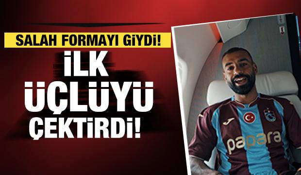 Salah, formayı giydi taraftarı coşturdu: Bize her yer Trabzon!