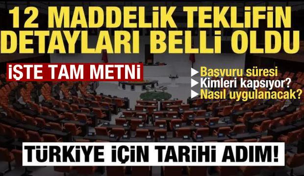 Ter&ouml;rs&uuml;z T&uuml;rkiye i&ccedil;in hazırlanan &Ccedil;er&ccedil;eve Yasa Teklifi'nin maddeleri belli oldu