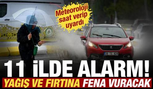 11 ilde sarı alarm: Kuvvetli yağış ve fırtına geliyor!