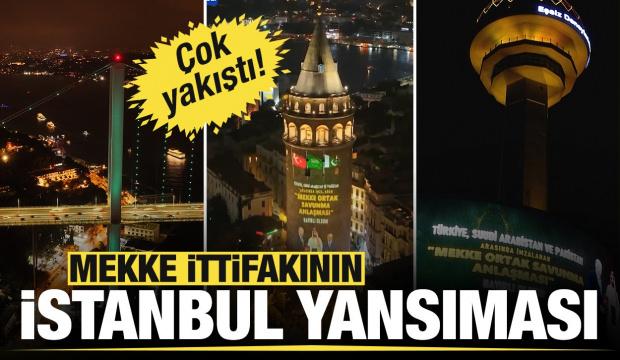 15 Temmuz Şehitler K&ouml;pr&uuml;s&uuml;'ne Mekke Anlaşması'na &ouml;zel ışıklandırma!