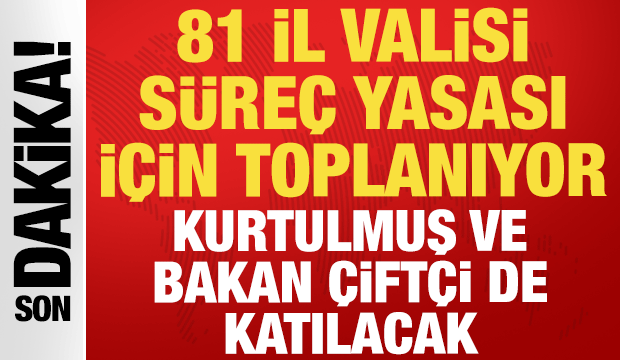 81 ilin valisi s&uuml;re&ccedil; yasasına ilişkin bir araya geliyor: Kurtulmuş ve &Ccedil;ift&ccedil;i de katılacak