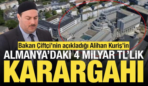 Bakan &Ccedil;ift&ccedil;i&rsquo;nin a&ccedil;ıkladığı Alihan Kuriş'in Almanya&rsquo;daki 4 milyar TL&rsquo;lik karargahı 