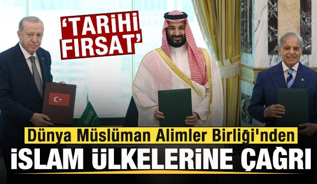 D&uuml;nya M&uuml;sl&uuml;man Alimler Birliği'nden İslam &uuml;lkelerine Mekke anlaşması &ccedil;ağrısı