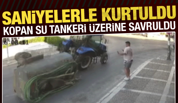 İzmir'de trakt&ouml;rden fırlayan tanker yayayı eziyordu