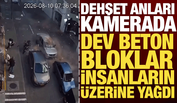 Kolombiya'daki depremde dehşet anları: Molozlar sokaktaki ara&ccedil;ların &uuml;zerine yağdı