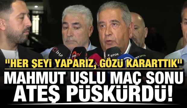 Mahmut Uslu ma&ccedil; sonu ateş p&uuml;sk&uuml;rd&uuml;! "Her şeyi yaparız, g&ouml;z&uuml; kararttık"