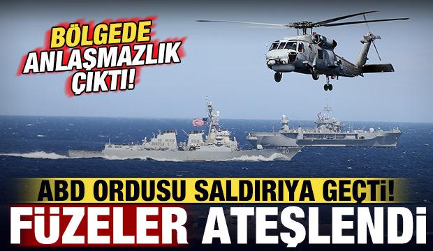 Son dakika: B&ouml;lgede anlaşmazlık &ccedil;ıktı! ABD ordusu saldırıya ge&ccedil;ti! F&uuml;zeler ateşlendi