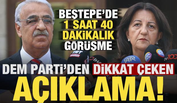 Son dakika: Erdoğan ile g&ouml;r&uuml;şme sonrası DEM Parti'den dikkat &ccedil;eken a&ccedil;ıklama!