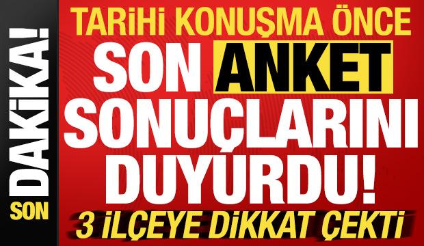 Son dakika haberi: Abdullah &Ouml;zdemir, tarihi konuşma &ouml;ncesi son anket sonu&ccedil;larını a&ccedil;ıkladı!