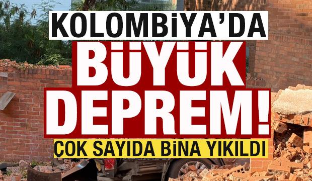 Son dakika: Kolombiya'da b&uuml;y&uuml;k deprem! 7,4'le sallandı