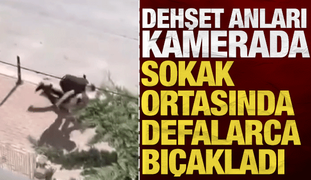 Yolda karşılaştığı husumetlisini bı&ccedil;akla &ouml;ld&uuml;rd&uuml;; o anlar kamerada
