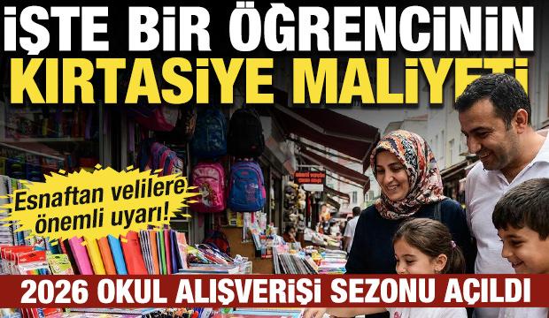 2026 okul alışverişi sezonu a&ccedil;ıldı: Bir &ouml;ğrencinin kırtasiye maliyeti belli oldu