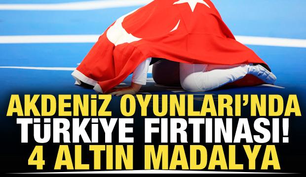 Akdeniz Oyunları'nda T&uuml;rkiye fırtınası! 4 altın madalya birden
