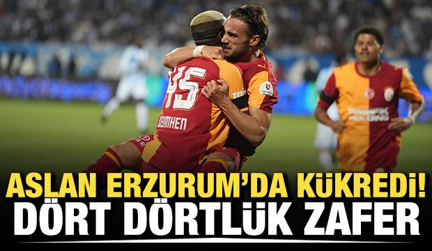 Aslan, Erzurum'da k&uuml;kredi! D&ouml;rt d&ouml;rtl&uuml;k zafer