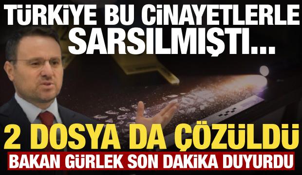 Bakan G&uuml;rlek duyurdu: 36 dosyada 41 maktul&uuml;n &ouml;l&uuml;m&uuml; aydınlatıldı