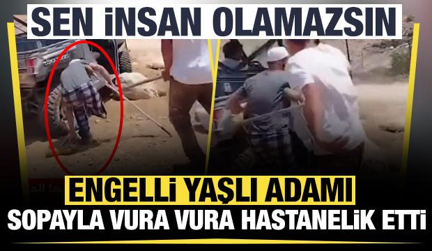 Batı Şeria'da insanlık dışı şiddet: Yahudi işgalci engelli Filistinliyi darp etti!