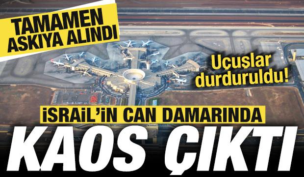 İsrail'in can damarında kaos &ccedil;ıktı! U&ccedil;uşlar durduruldu! Tamamen askıya alındı