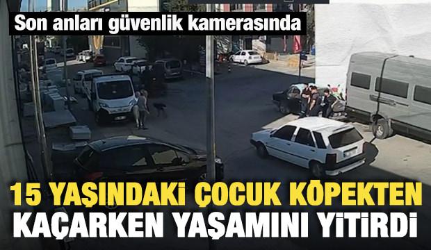 K&ouml;pekten ka&ccedil;arken yaşamını yitiren 15 yaşındaki &ccedil;ocuğun son anları g&uuml;venlik kamerasında