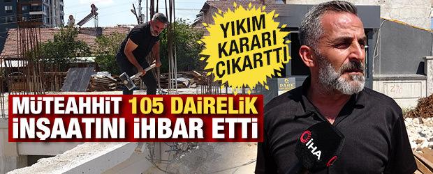 Malatya'da m&uuml;teahhit 105 dairelik inşaatını ihbar etti! Yıkım kararı &ccedil;ıktı