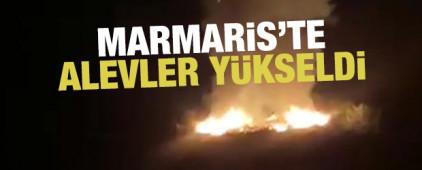 Marmaris'te  orman yangını &ccedil;ıktı! Ekipler orman yangını kontrol altına almaya &ccedil;alışıyor