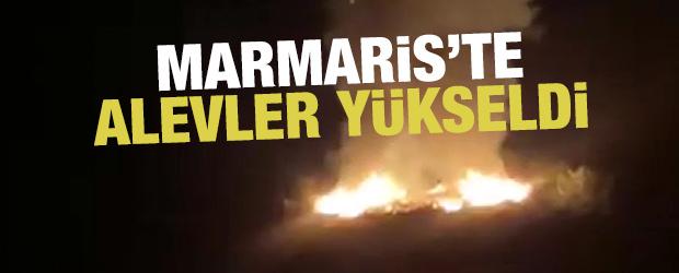 Marmaris'te  orman yangını &ccedil;ıktı! Ekipler orman yangını kontrol altına almaya &ccedil;alışıyor