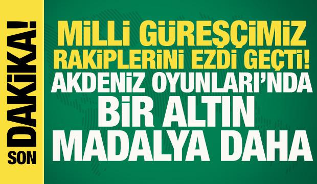 Muhammet Karavuş rakiplerini ezdi ge&ccedil;ti! Akdeniz Oyunları'nda bir altın madalya daha