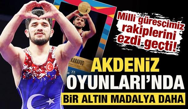 Muhammet Karavuş rakiplerini ezdi ge&ccedil;ti! Akdeniz Oyunları'nda bir altın madalya daha