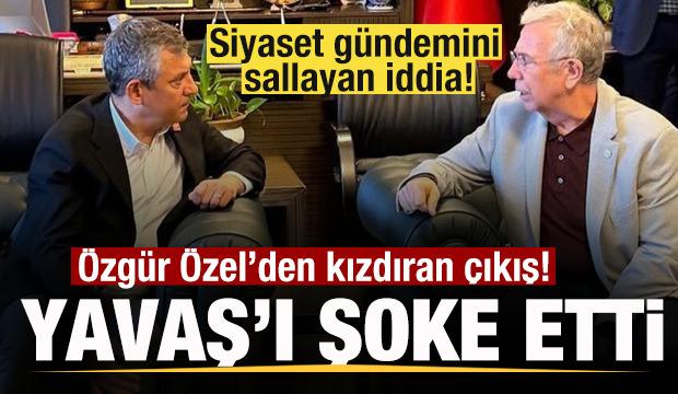 &Ouml;zg&uuml;r &Ouml;zel Mansur Yavaş'ı şoke etti! Siyaset g&uuml;ndemini sallayan iddia!