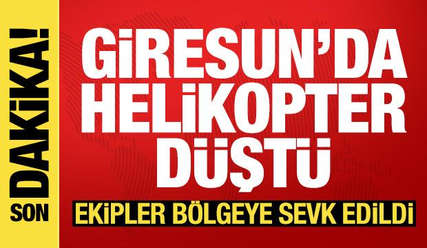 Son dakika haberi: Giresun'da helikopter d&uuml;şt&uuml;