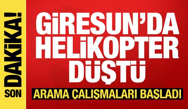 Son dakika haberi: Giresun'da helikopter d&uuml;şt&uuml;