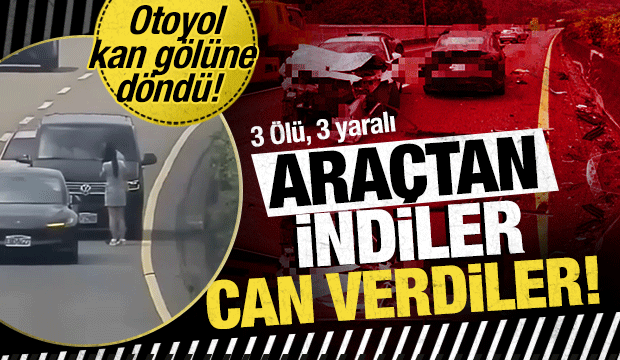 Tayvan&rsquo;da otoyolda zincirleme kaza kamerada: 3 &ouml;l&uuml;, 3 yaralı