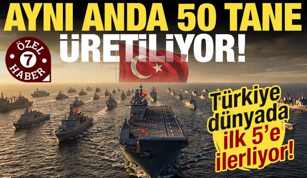 T&uuml;rk donanması 50 yeni savaş gemisiyle d&uuml;nyada ilk beşe ilerliyor