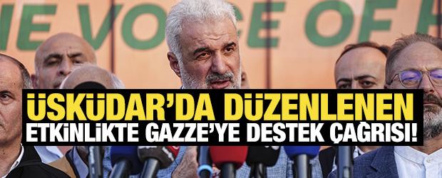 &Uuml;sk&uuml;dar'da d&uuml;zenlenen etkinlikte Gazze'ye destek &ccedil;ağrısı! 