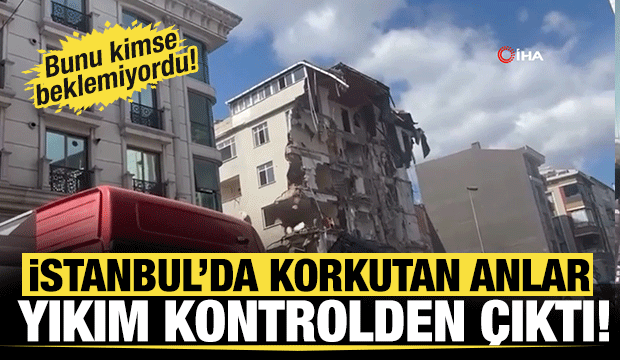 Zeytinburnu&rsquo;nda kentsel d&ouml;n&uuml;ş&uuml;m sırasında 4 katlı bina aniden &ccedil;&ouml;kt&uuml;