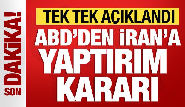 ABD'den İran'a yaptırım kararı
