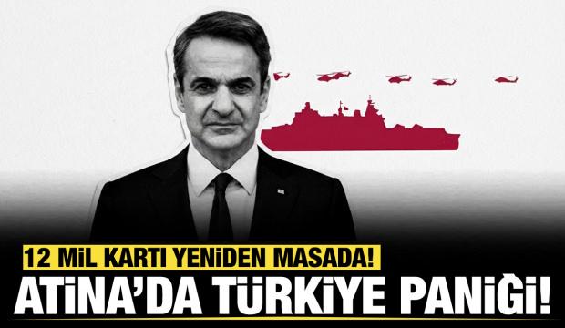 Atina&rsquo;da T&uuml;rkiye paniği: 12 mil tehdidini yeniden masaya koydular