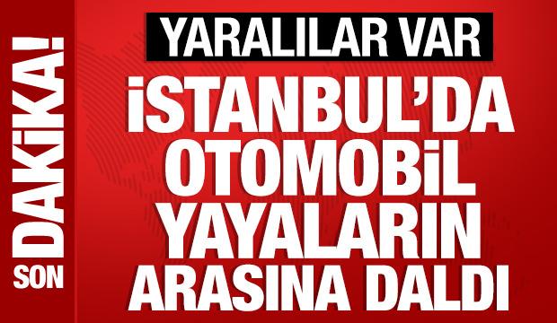 Beykoz&rsquo;da otomobil yayaların arasına daldı; yaralılar var 