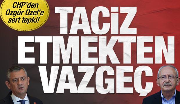 CHP'den &Ouml;zg&uuml;r &Ouml;zel'e &ccedil;ok sert tepki: Taciz etmekten vazge&ccedil;!
