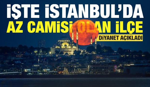 Diyanet İşleri Başkanlığı derledi! İşte İstanbul'da az camisi olan il&ccedil;e